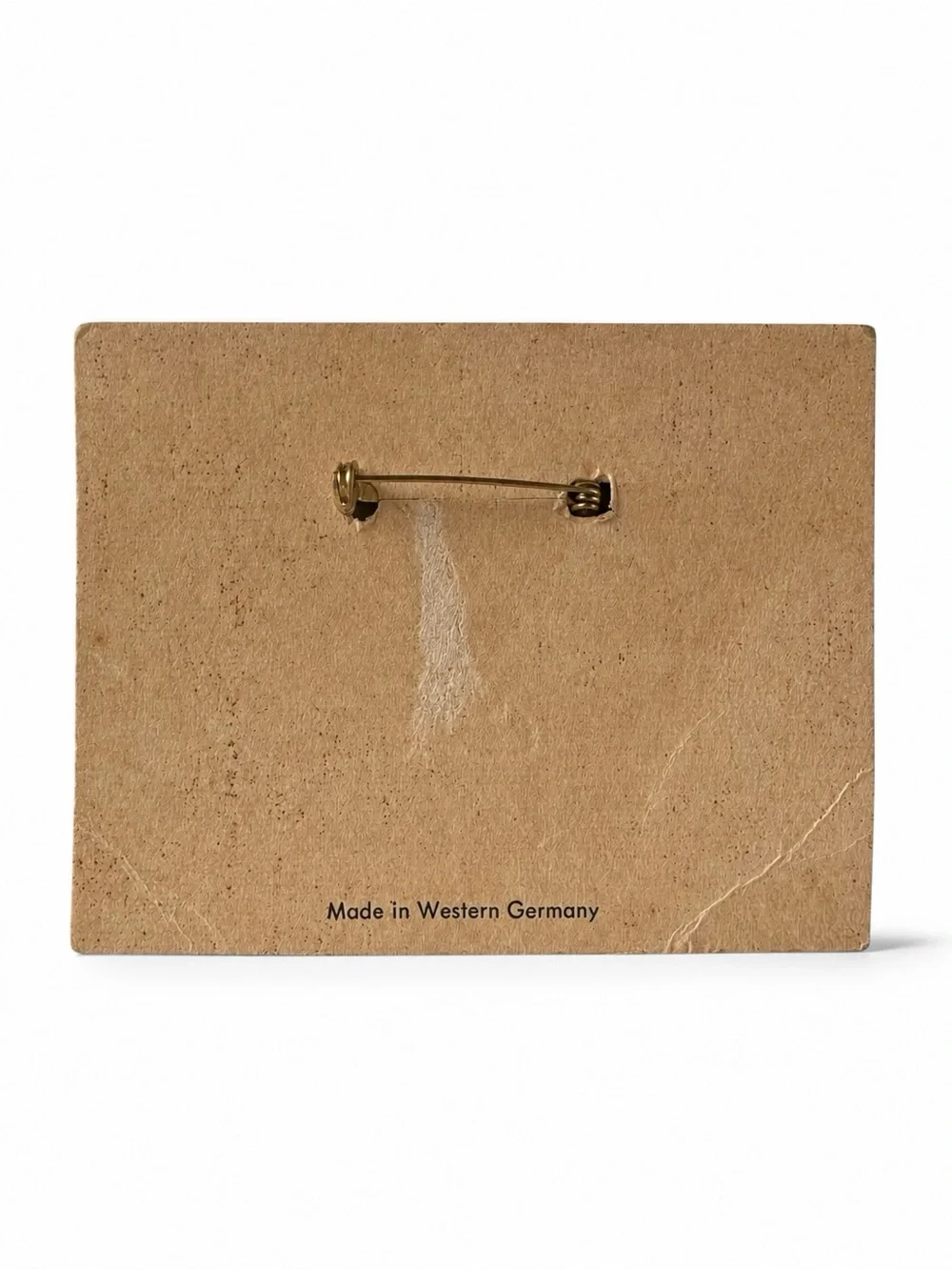 Made in Western Germany Vintage Pin Backing - Brass Safety Pin Detail